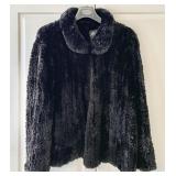 Black Alaskan Custom Built Fur coat Size XL
