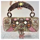 Mary Frances beaded hard shell bag
