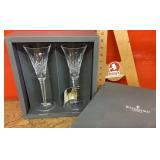 Pair of Waterford "Lismore" toasting flutes