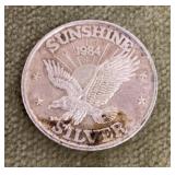 1/2 troy oz .999 silver round