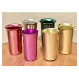 4 Zephyr Ware anodized aluminum tumblers +