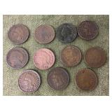 11 Indian head cents