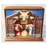 Royal 1950s celluloid musical lighted nativity