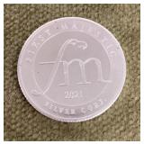 1/2 troy oz .999 silver round