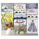 11 NEW Dover Coloring Books --fashion, houses,