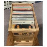 Crate of LPs