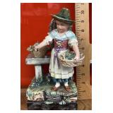 Majolica figural match holder