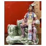 Native American figural match holder