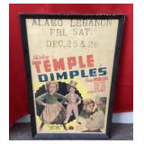 Framed Shirley Temple movie poster 15x23