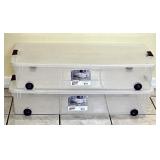 2 NEW clear 60 quart underbed storage totes