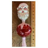 Mercury glass Santa tree topper
