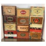 12 cigar boxes
