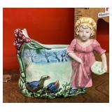 Majolica figural planter