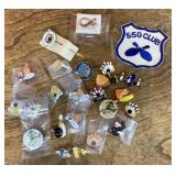 Bowling award pins and patch