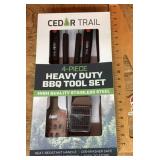 4-piece heavy duty barbecue tool set