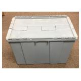 Flip lid storage tote