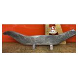 Decorative pottery canoe