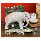 Pottery elephant match holder