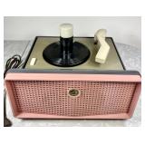 Vintage pink 1955 RCA record player 7-EY-1JF