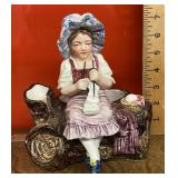 Majolica figural match holder