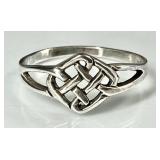 Sterling silver Celtic knot ring
