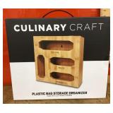 Culinary Craft bamboo plastic bag organizer