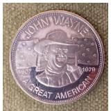 John Wayne 1 troy oz. fine silver round