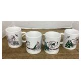 4 B & N coffee mugs