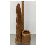 Natural wood pencil holder