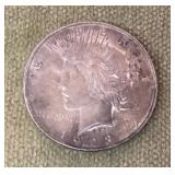 1923 Peace dollar with toning