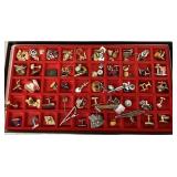 Pins, cufflinks, tie bars, tie tacks