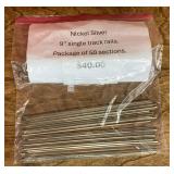 Nickel silver 9" single track rails