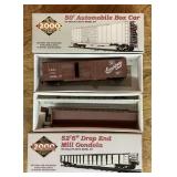 HO scale box car and gondola kits