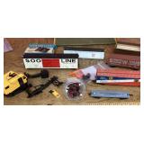 Assorted train cars and accessories