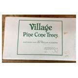 Holiday Village pinecone trees