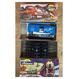 Athearn HO scale box car kit and auto frames