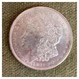 1921 D Morgan silver dollar