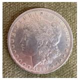 1887 O Morgan silver dollar