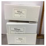 Heritage Village Frosted Topiary Trees