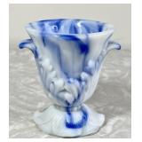 Vogue Mercantile Co. blue slag glass toothpick