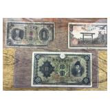 3 Japanese bank notes