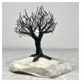 Gerald Sanders wrapped wire tree sculpture