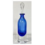 Cobalt Sommerso Murano glass perfume bottle