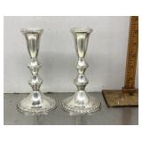 Pair of weighted sterling candlesticks