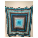 Handmade crochet throw blanket
