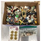 Box of sewing buttons