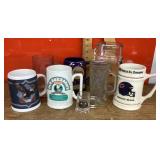 8 collectible beer mugs