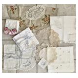 Fancywork table linens, pillowcases, doilies