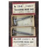 2 Starrett telescoping inside gages with boxes