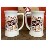 2 Schlitz Beer steins